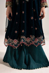 3 Piece Embroidered Velvet Suit