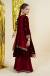 3 Piece Embroidered Velvet Suit