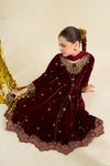 3 Piece Embroidered Velvet Suit