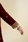 3 Piece Embroidered Velvet Suit