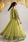 2 Piece Embroidered Net Suit