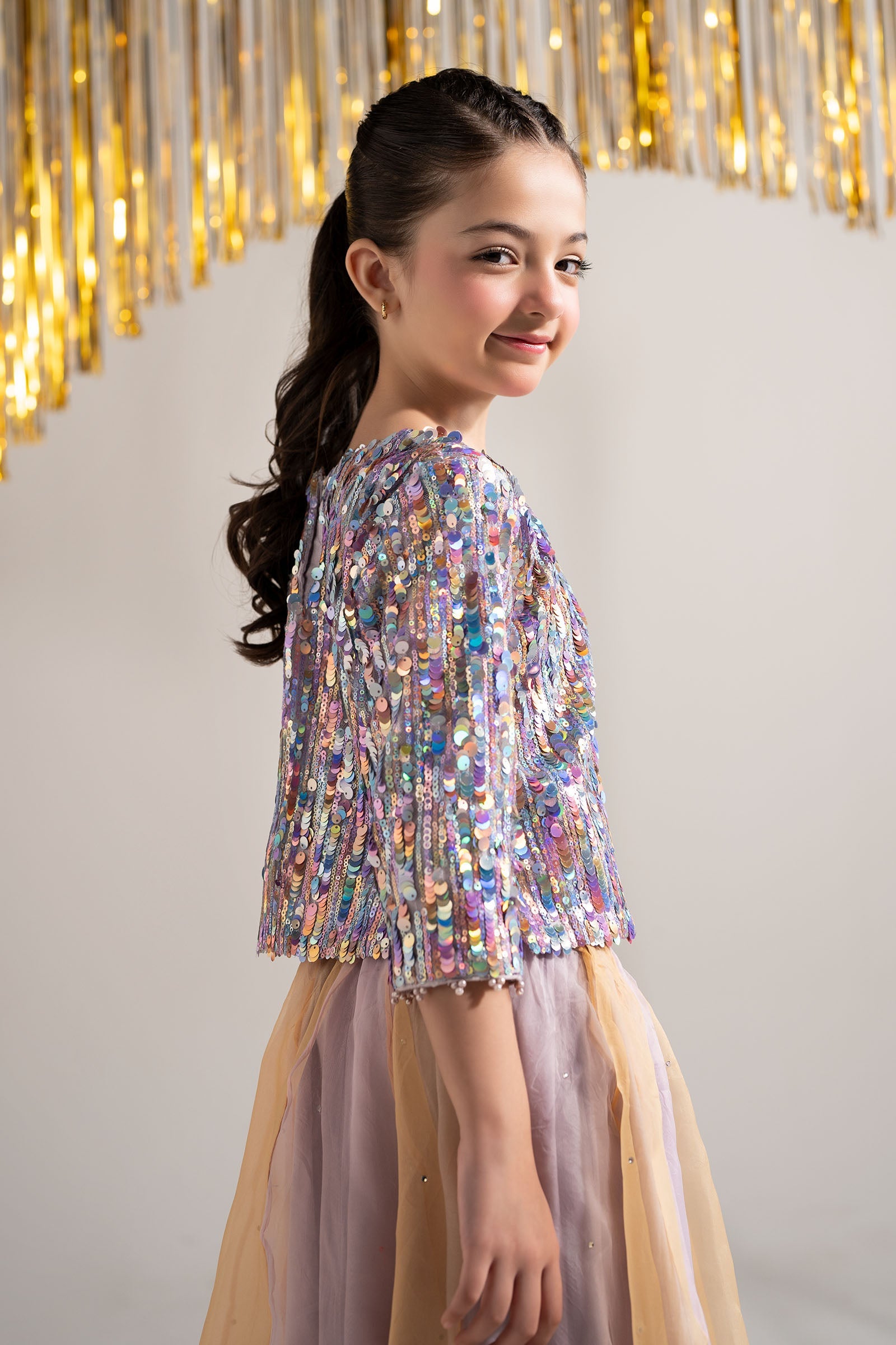 2 Piece Embellished Net Suit