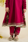 3 Piece Embroidered Satin Suit