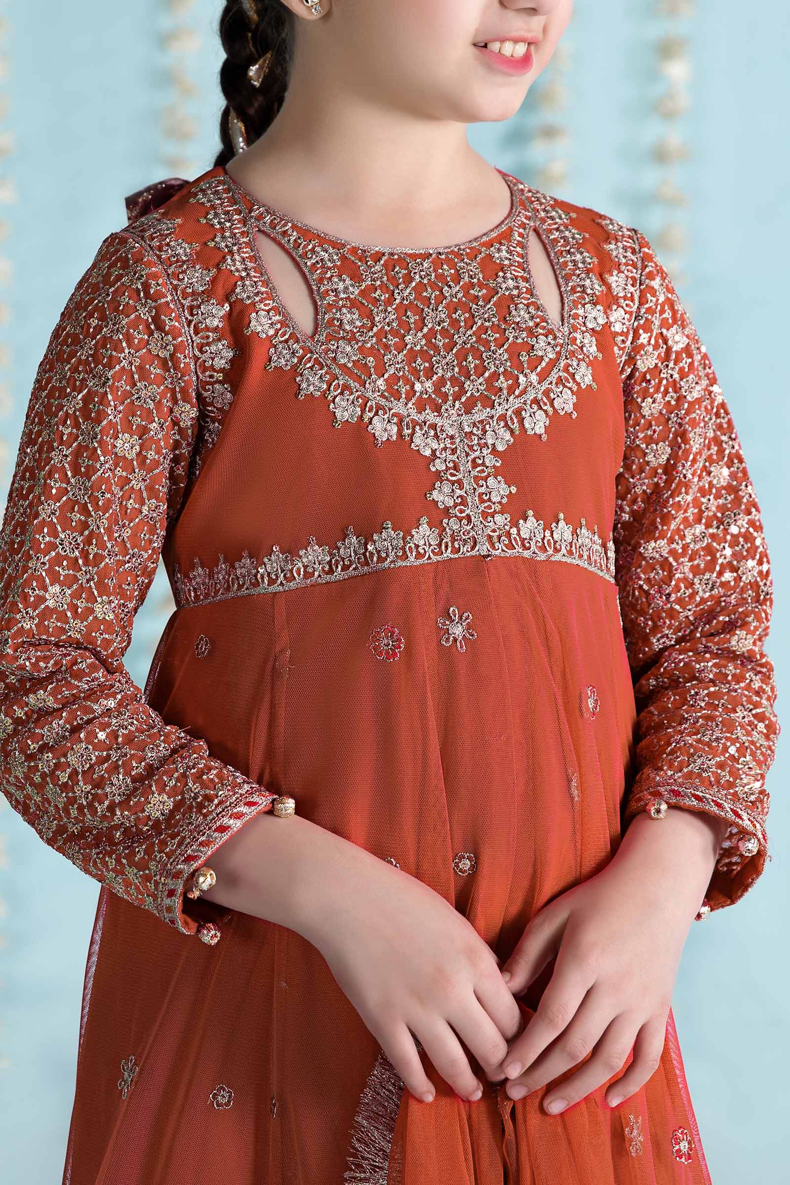 3 Piece Embroidered Net Suit