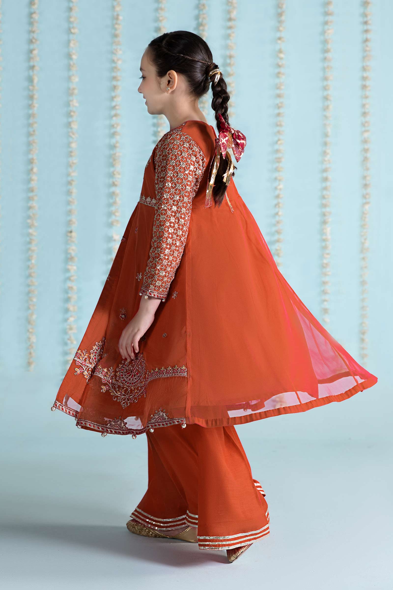 3 Piece Embroidered Net Suit