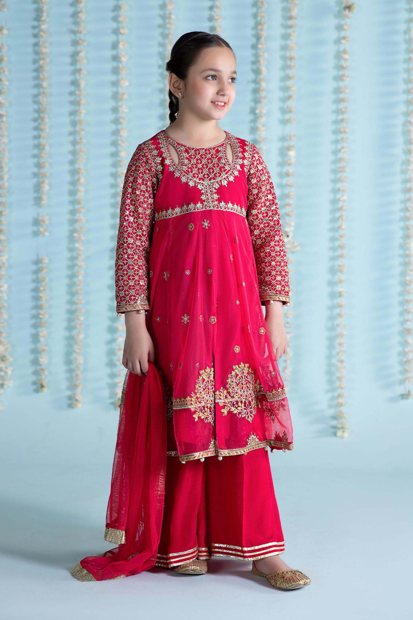 3 PIECE EMBROIDERED NET SUIT | MKS-EA24-02