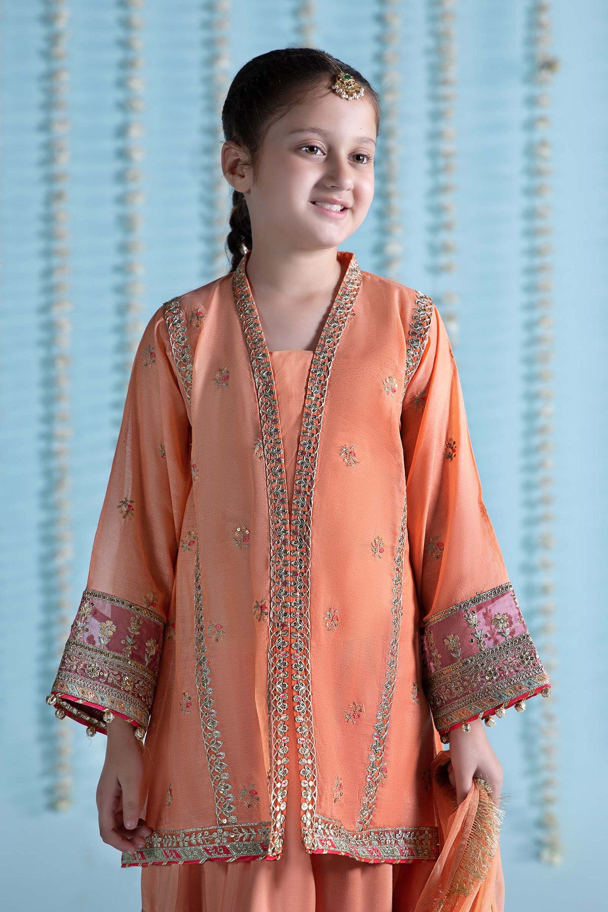 3 Piece Embroidered Paper Cotton Suit