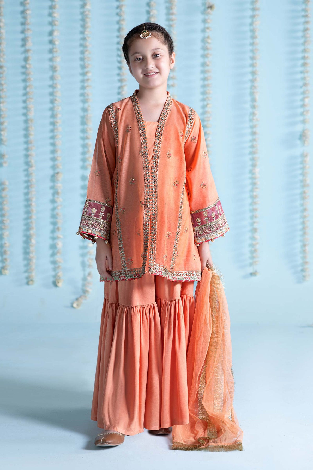 3 Piece Embroidered Paper Cotton Suit
