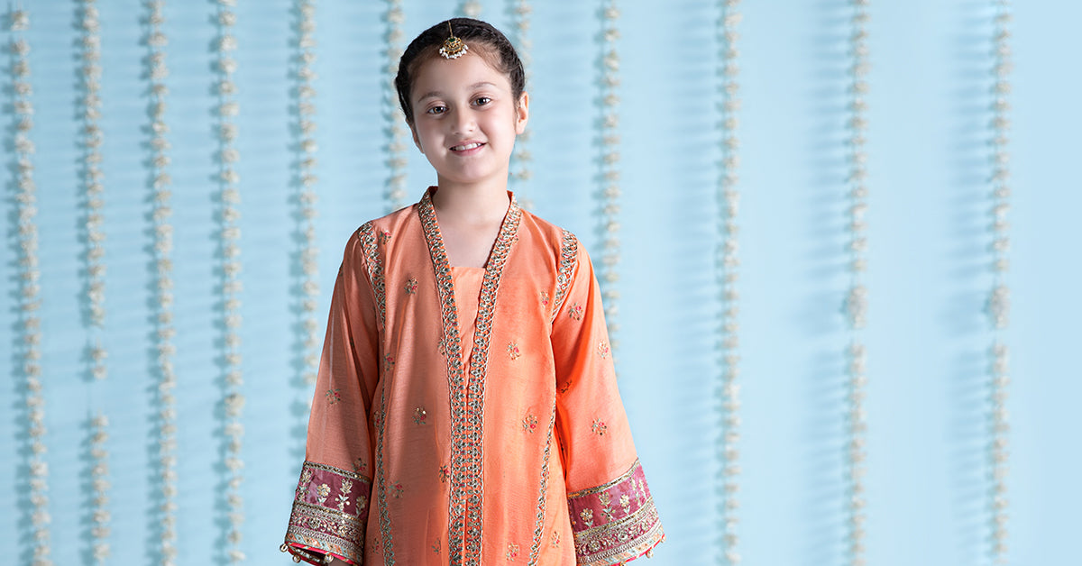 3 Piece Embroidered Paper Cotton Suit | MKS-EA24-04