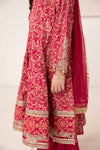 3 Piece Printed Raw Silk Suit