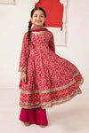 3 Piece Printed Raw Silk Suit