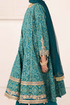 3 Piece Printed Raw Silk Suit