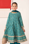 3 Piece Printed Raw Silk Suit
