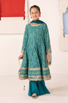 3 Piece Printed Raw Silk Suit