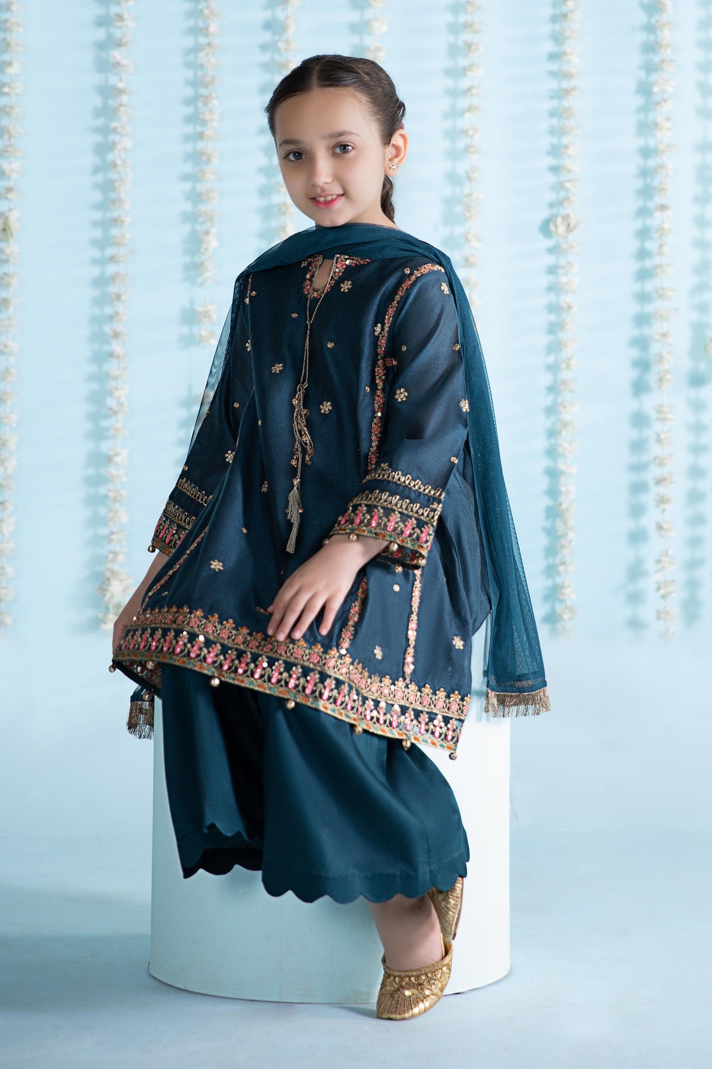 3 Piece Embroidered Yarn Dyed Suit