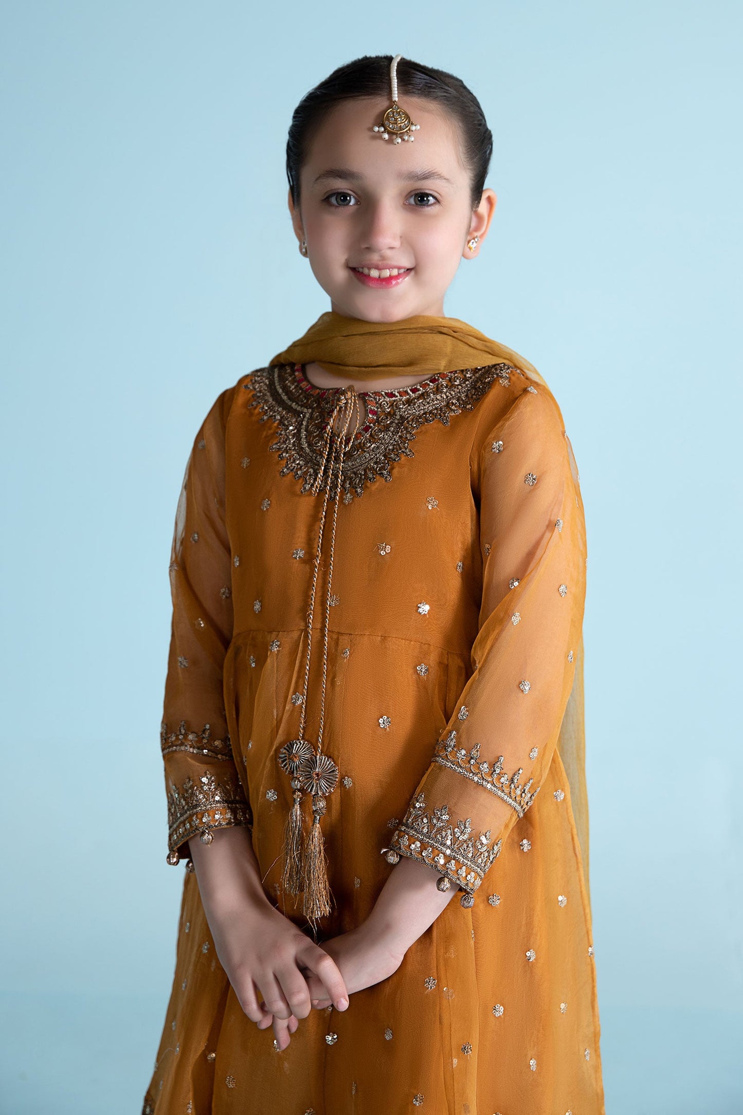 3 Piece Embroidered Organza Suit