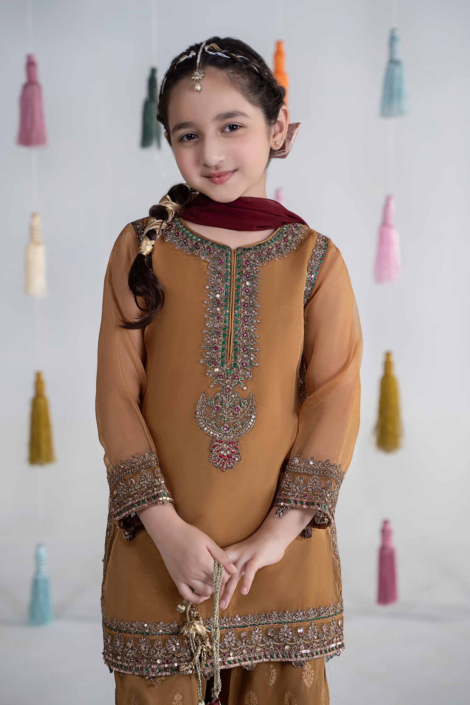 3 Piece Embroidered Organza Suit