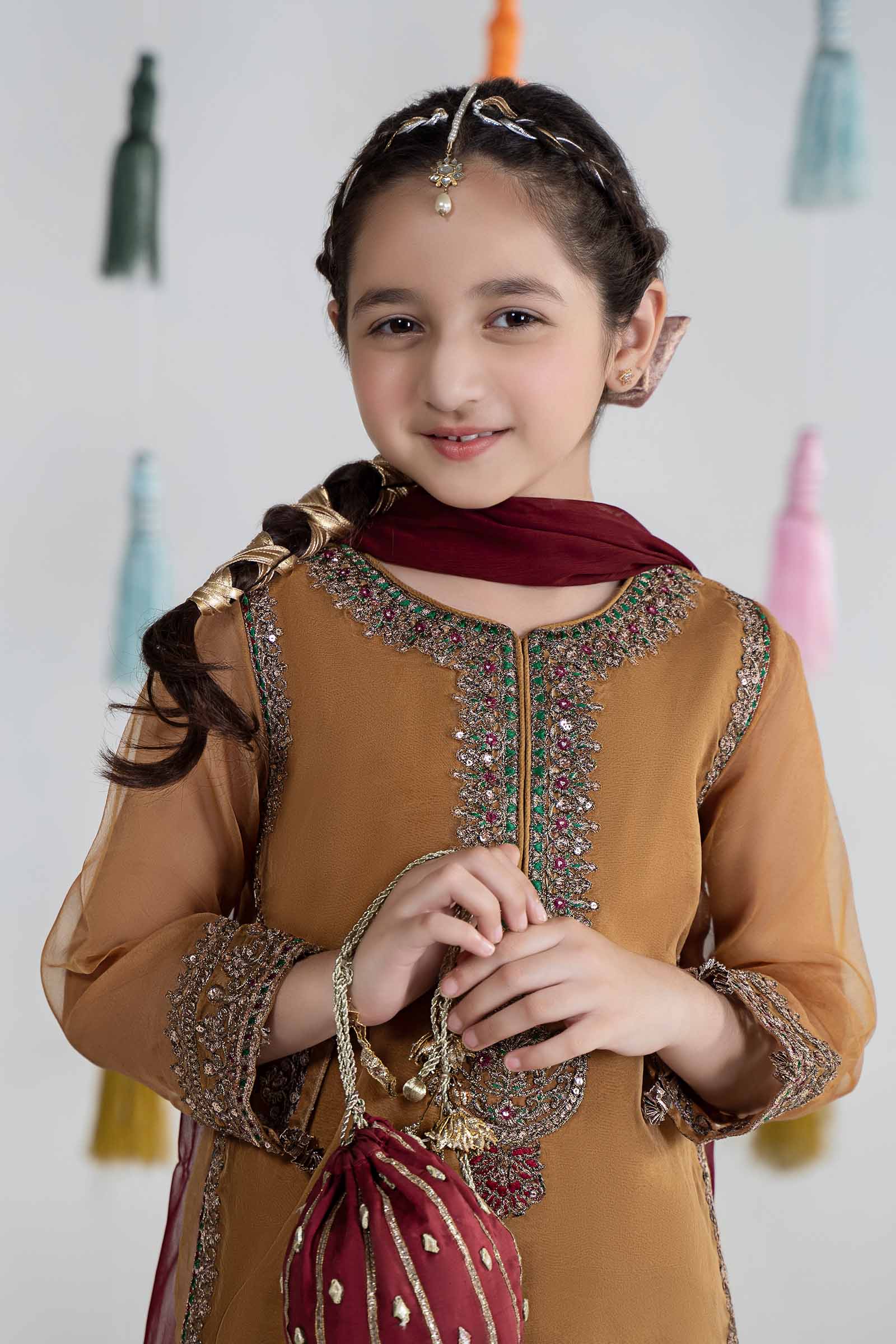 3 Piece Embroidered Organza Suit