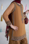 3 Piece Embroidered Organza Suit