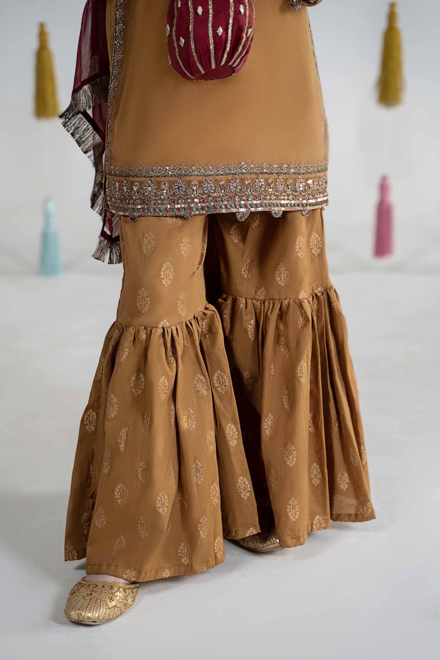 3 Piece Embroidered Organza Suit