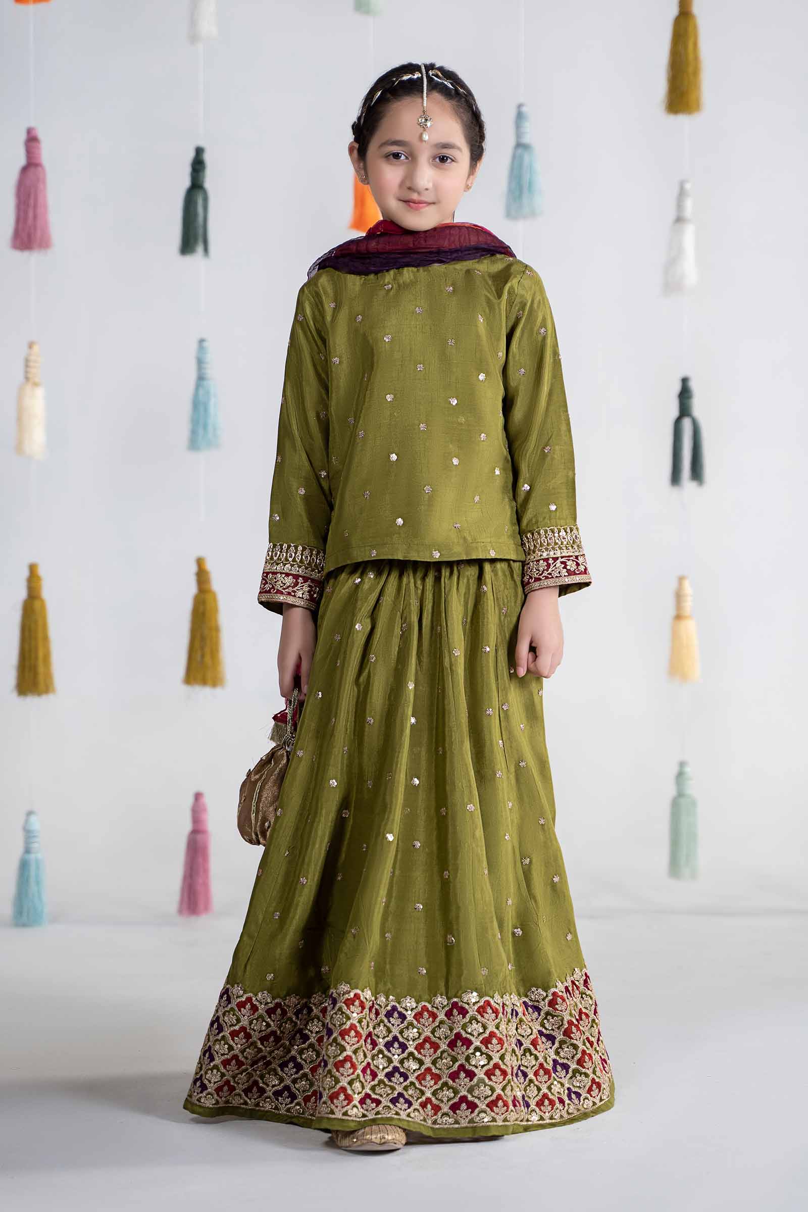 3 Piece Embroidered Bamber Raw Silk Suit