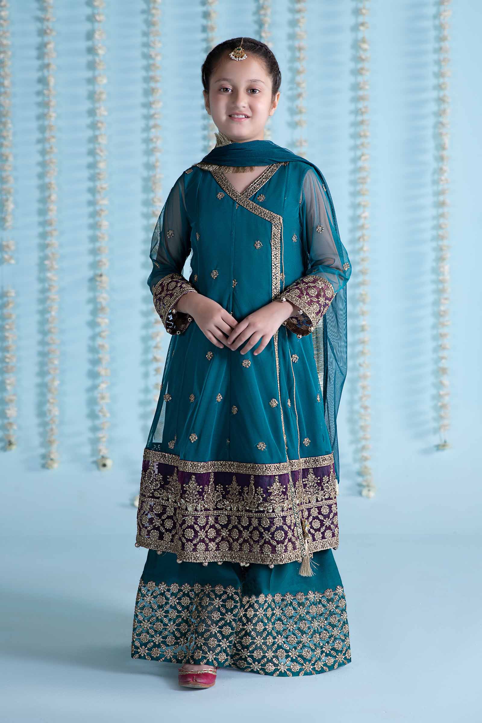 3 Piece Embroidered Net Suit