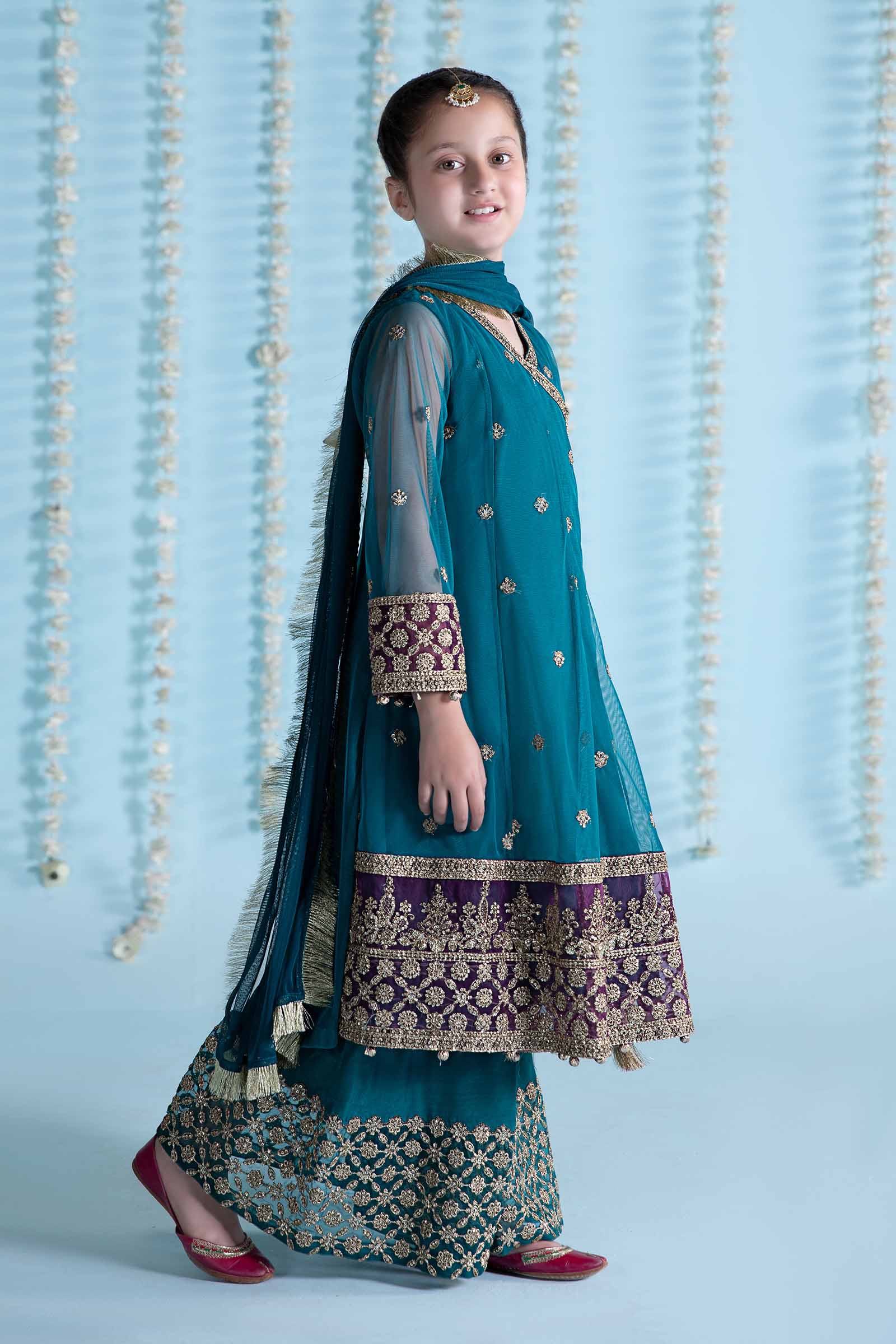 3 Piece Embroidered Net Suit