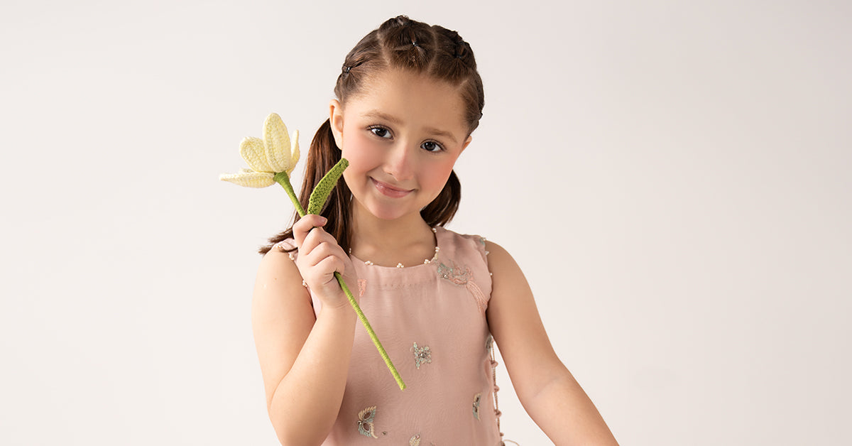 2 Piece Embroidered Chiffon Suit