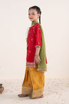 3 Piece Embroidered Raw Silk Suit