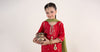 3 Piece Embroidered Raw Silk Suit