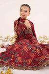 3 Piece Embroidered Raw Silk Suit