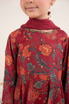 3 Piece Embroidered Raw Silk Suit