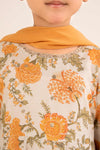 3 Piece Embroidered Raw Silk Suit