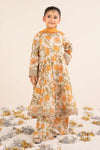 3 Piece Embroidered Raw Silk Suit