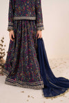 3 Piece Embroidered Raw Silk Suit