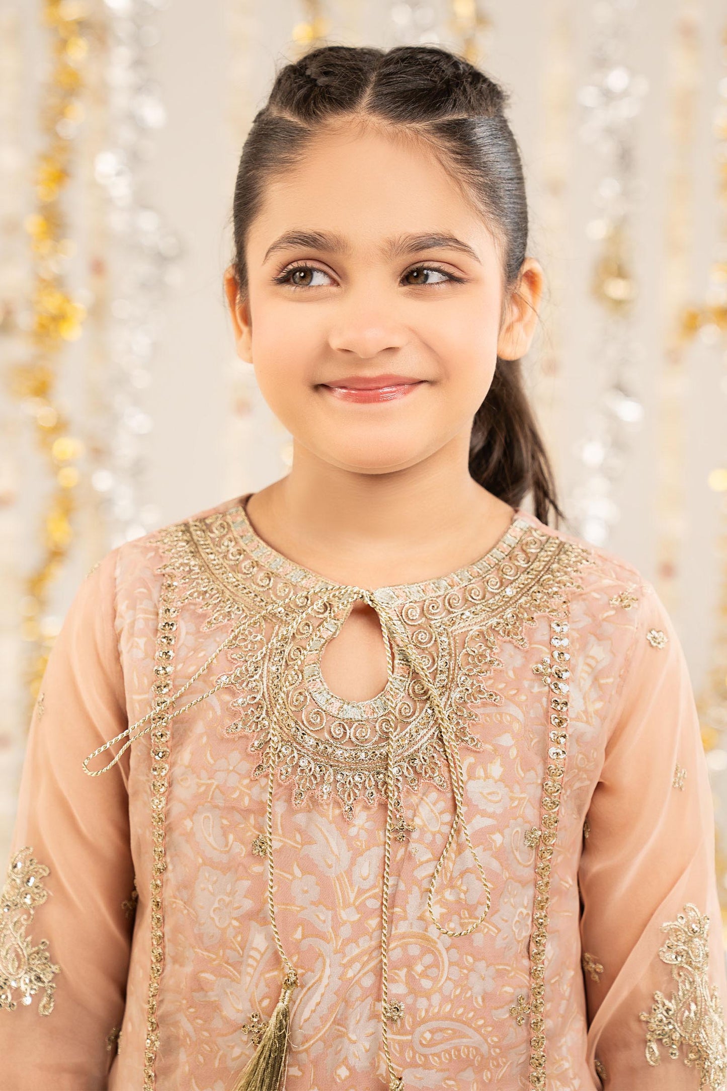2 Piece Embroidered Organza Suit