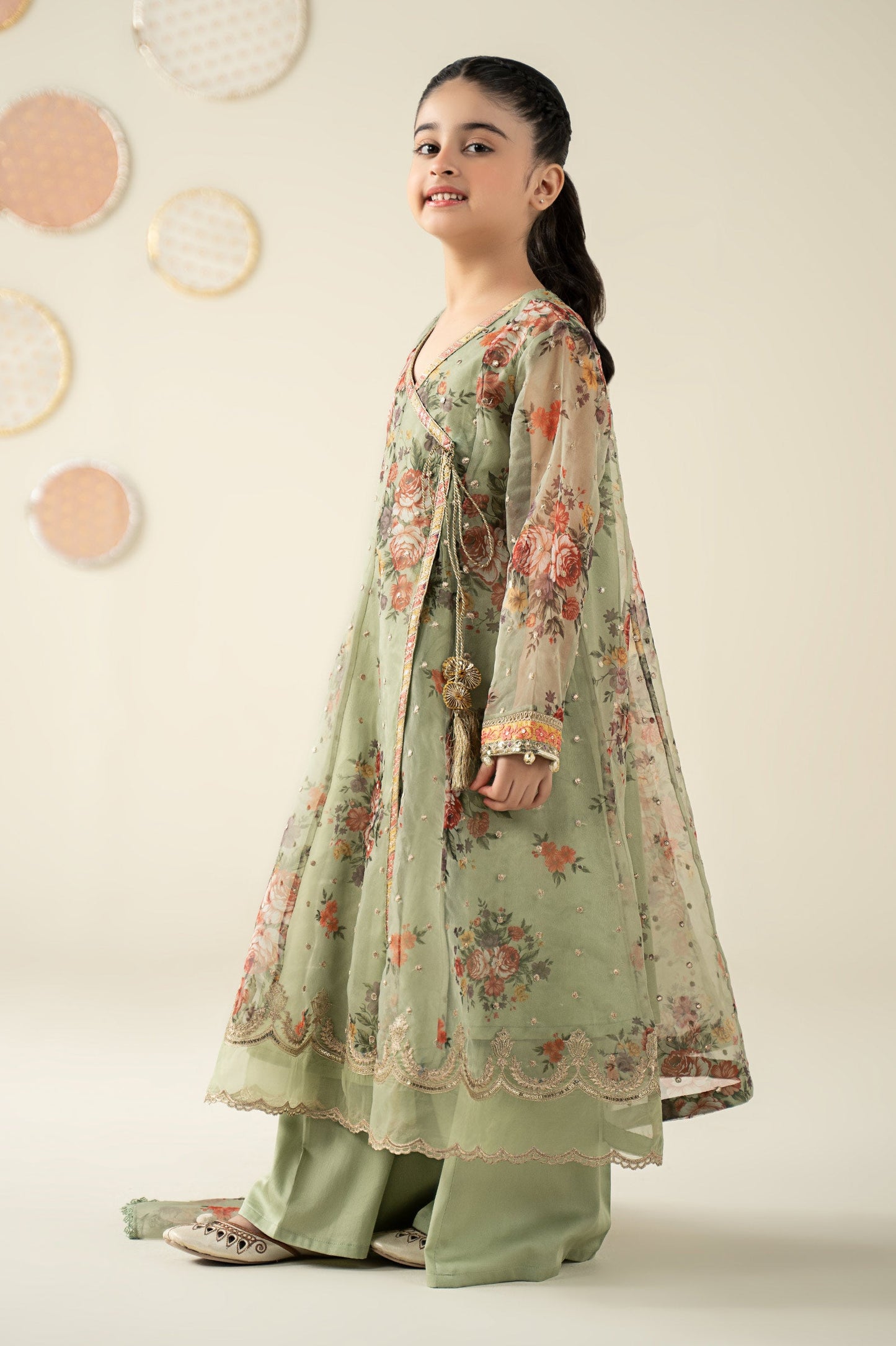3 Piece Embroidered Organza Suit