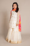 3 Piece Embroidered Organza Lurex Suit