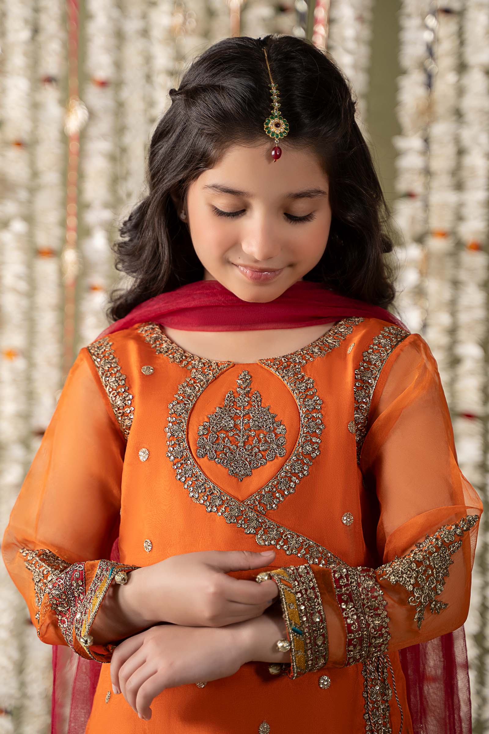 3 Piece Embroidered Organza Suit
