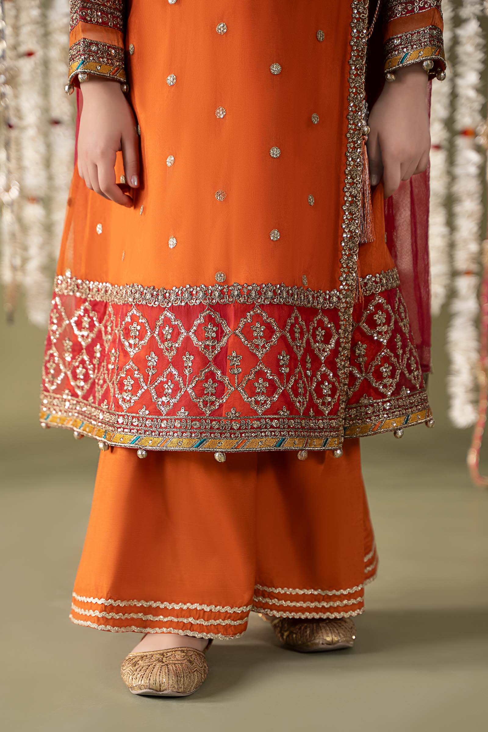 3 Piece Embroidered Organza Suit