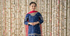 3 Piece Embroidered Raw Silk Suit