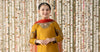 3 Piece Embroidered Raw Silk Suit
