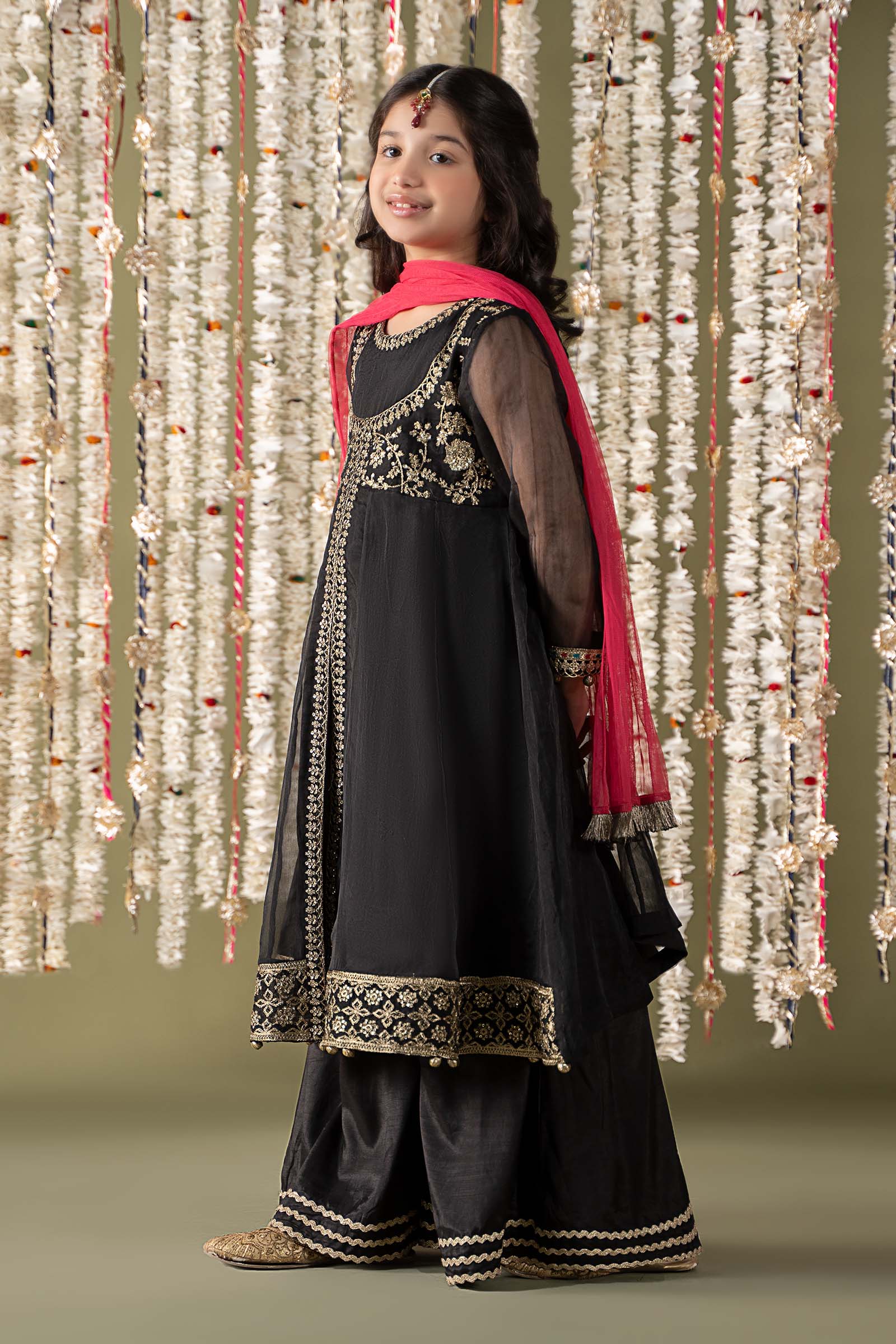 3 Piece Embroidered Organza Suit