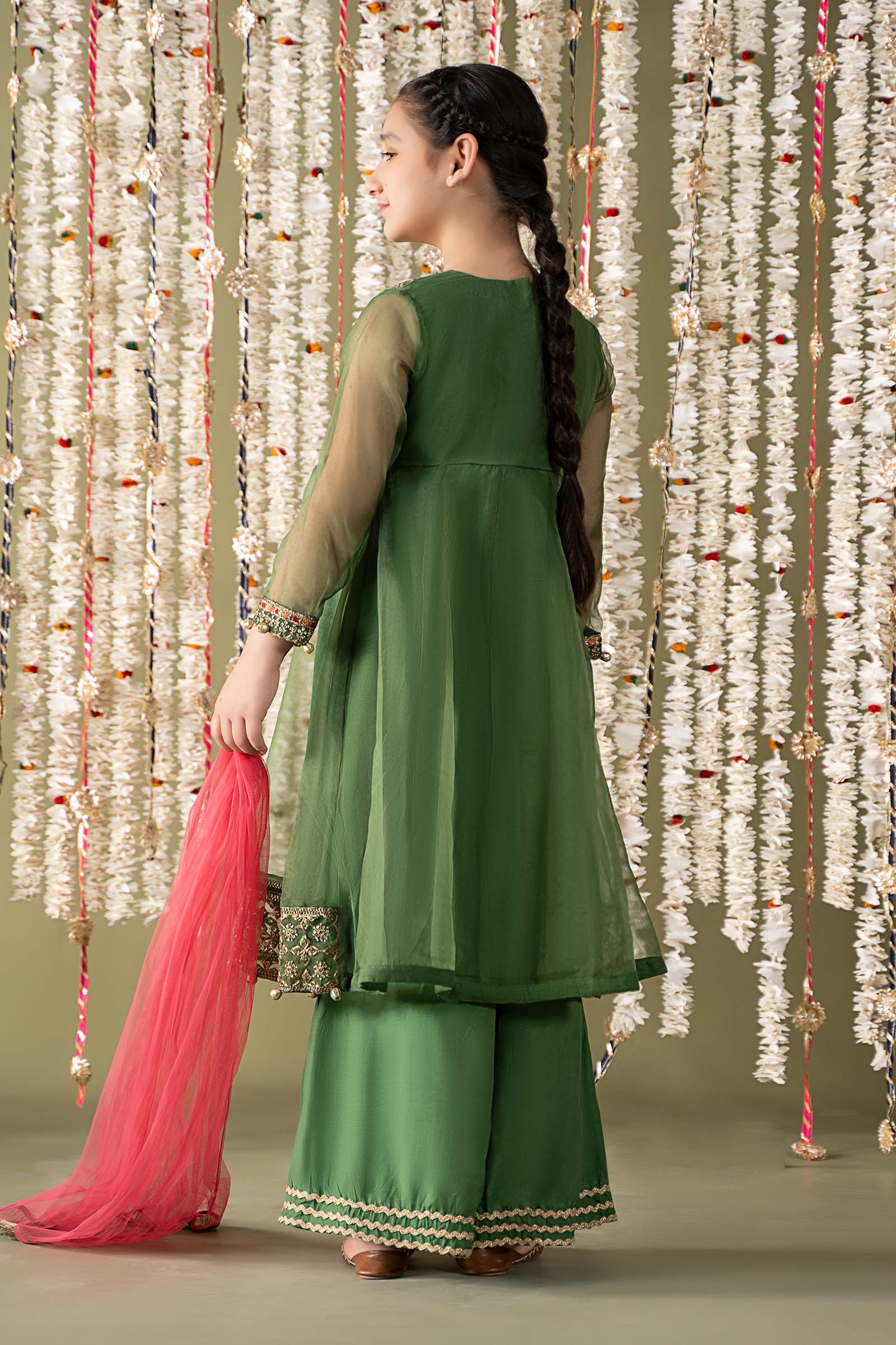 3 Piece Embroidered Organza Suit