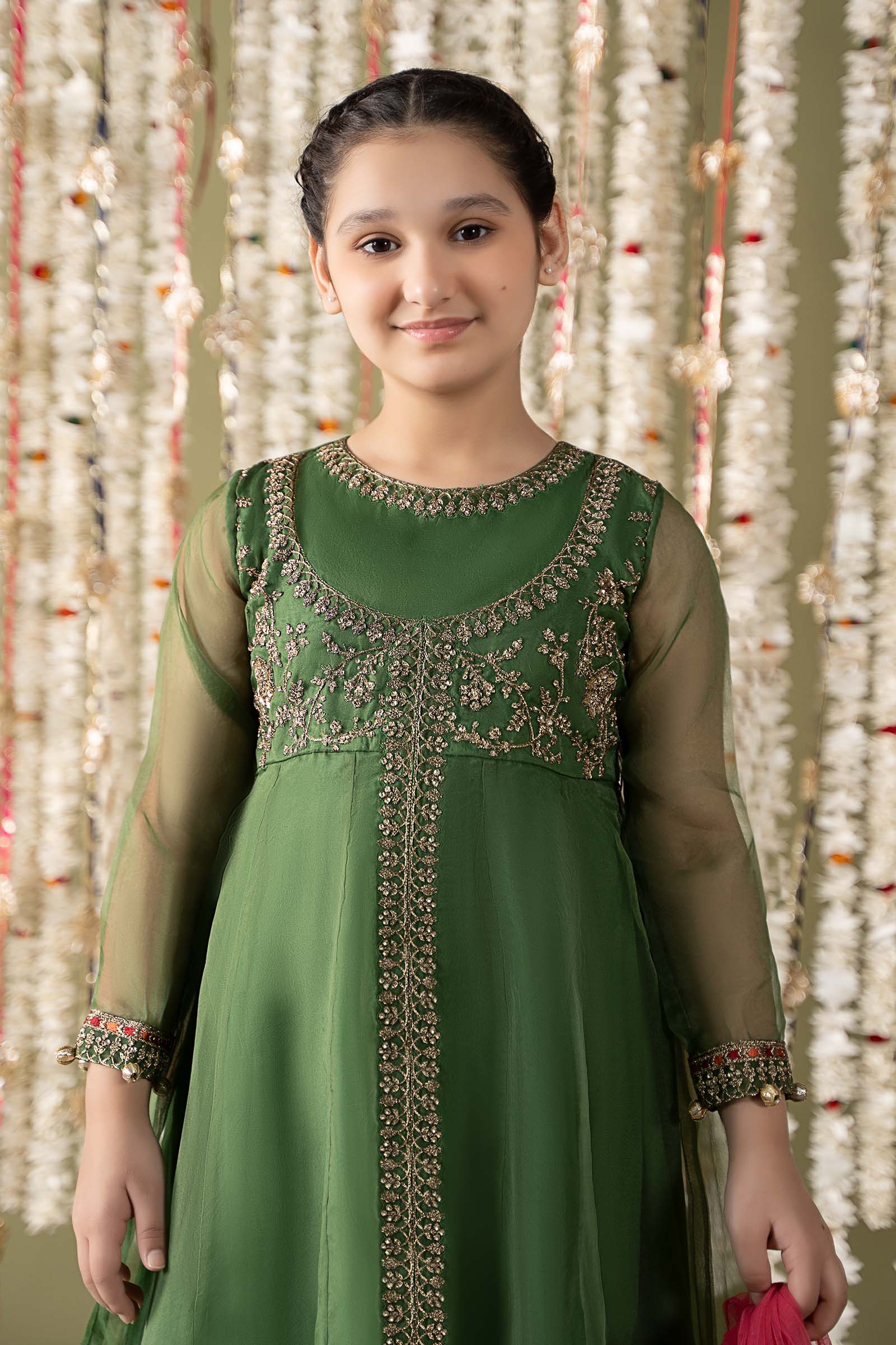3 Piece Embroidered Organza Suit