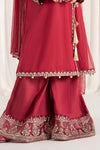 3 Piece Embroidered Polyester Net Suit