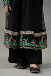 3 Piece Embroidered Polyester Net Suit