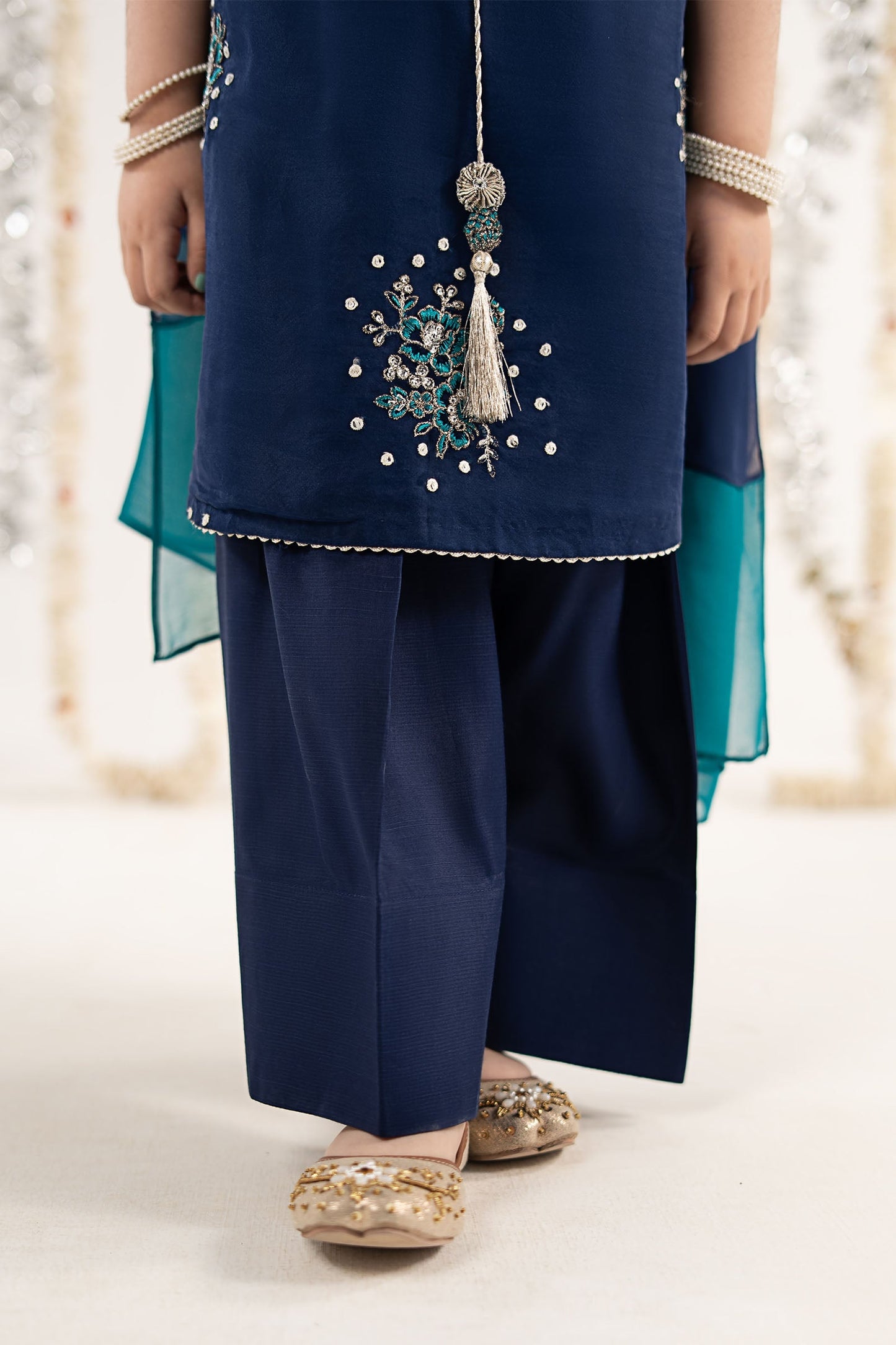 3 Piece Embroidered Organza Suit