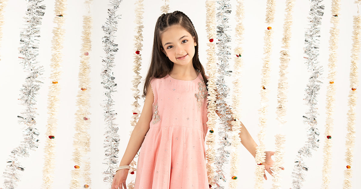 2 Piece Embroidered Cotton Net Suit