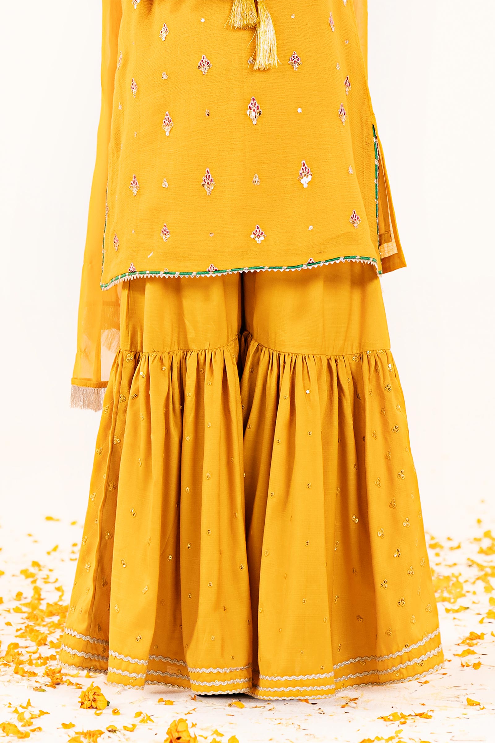 3 Piece Embroidered Cotton Net Suit